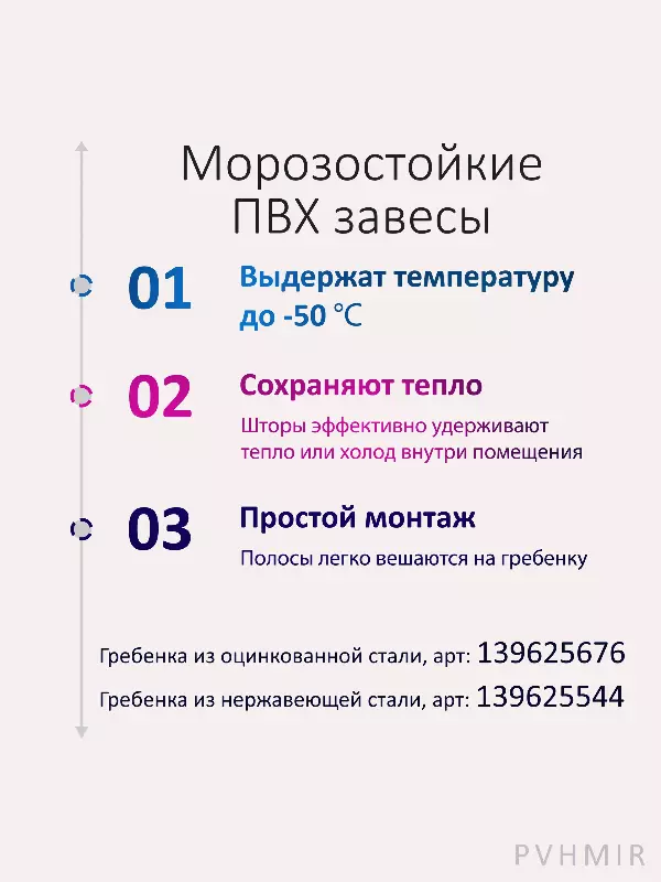 ПВХ завеса прозрачная морозостойкая 2x200